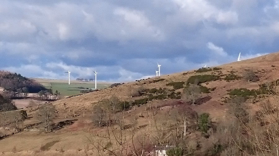 Wind turbines at Torwoodlee Estate, Scottish Borders